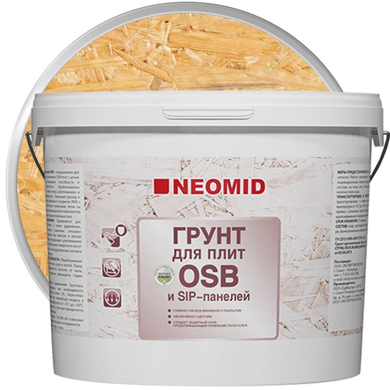 Фасадная краска грунт для плит osb neomid. Грунт neomid для плит osb 7кг. neomid грунт для osb плит. осб грунтовка неомид. neomid краска для плит osb.