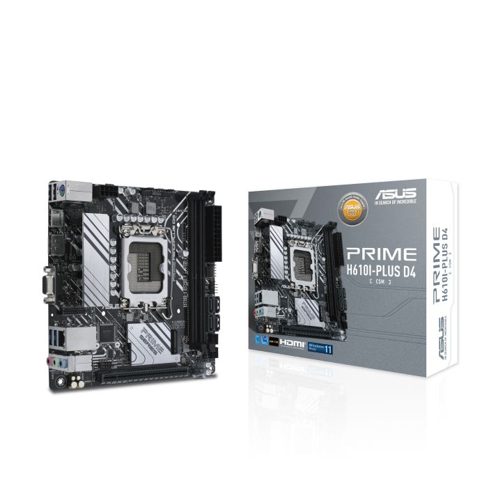 ASUS Материнская плата PRIME H610I-PLUS D4-CSM DDR4