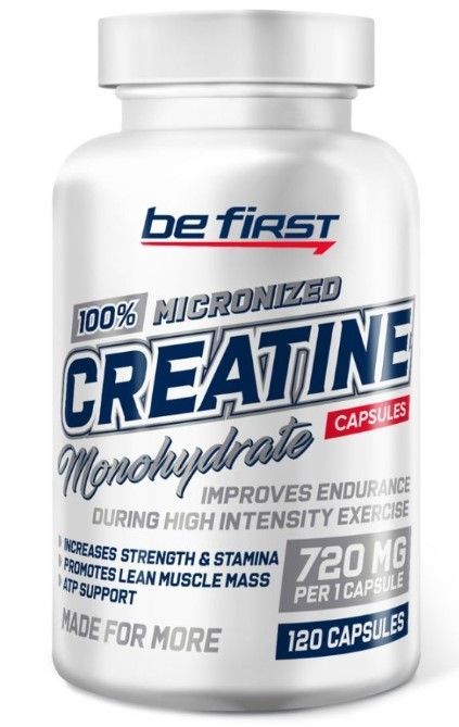 Креатин моногидрат Be First Creatine Monohydrate в капсулах 120 шт.