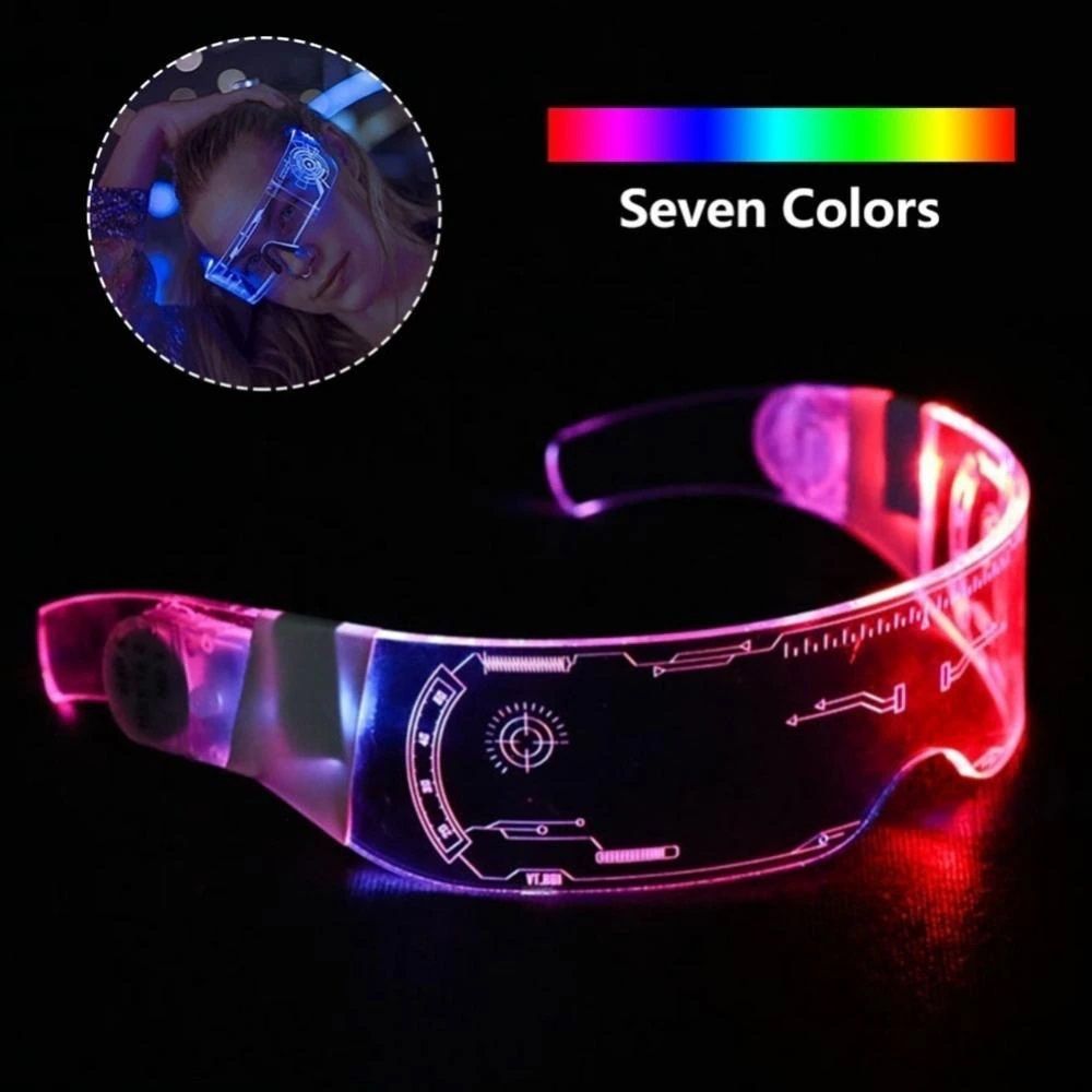 очки cyberpunk светящиеся led светодиодные фото 106