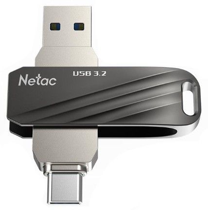 USBФлеш-накопительNetacUS1164GBUSB3.2+TypeCDualFlashDrive(NT03US11C-064G-32BK)