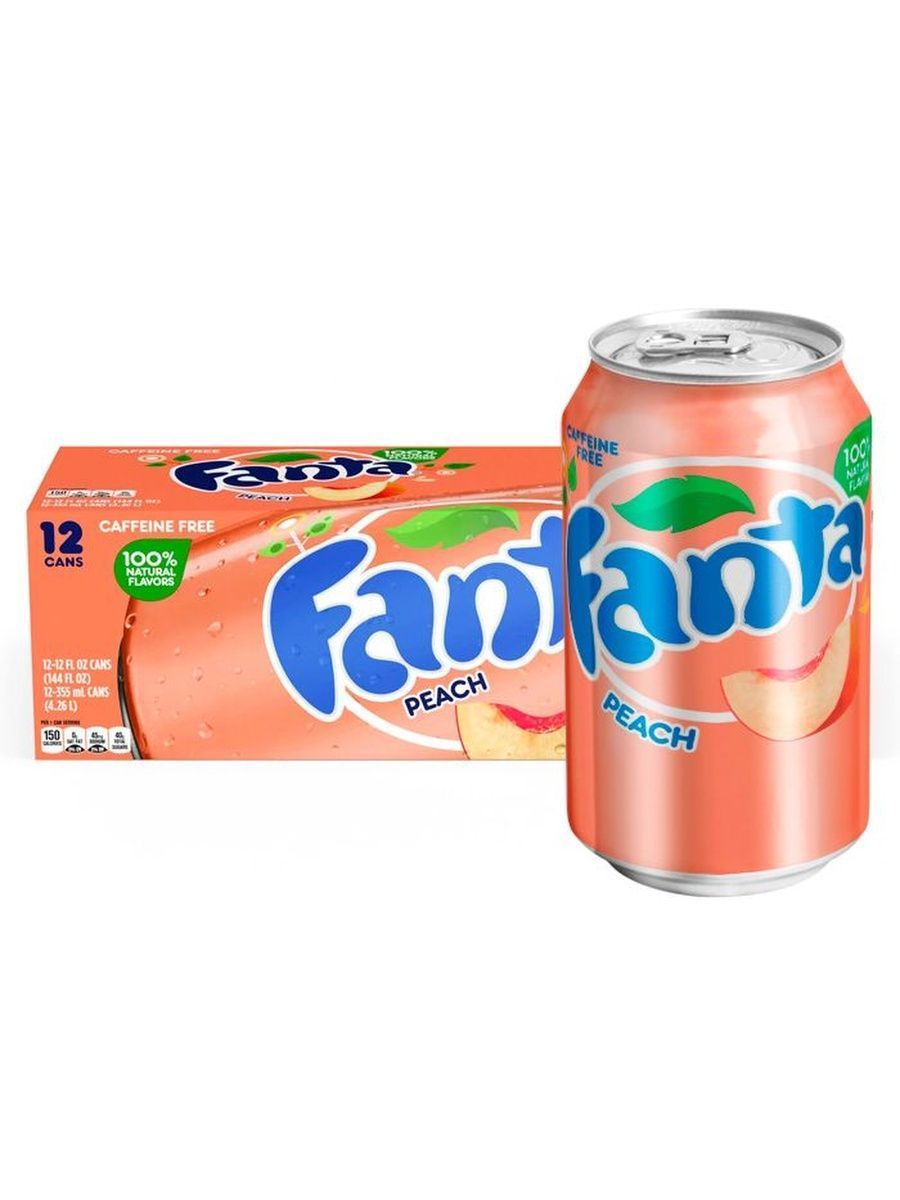 Газированный напиток Fanta Peach / Лимонад Фанта персик 355 мл 12 шт (США)