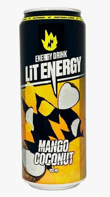 Фото банки lite energy Энергетик LIT ENERGY MANGO COCONUT ж/б 450мл. 12шт./уп. - купить с доставкой по 