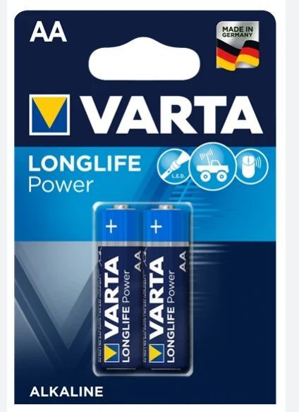 БатарейкиVARTALongLifePowerAA2шт,пальчиковые,алкалиновые