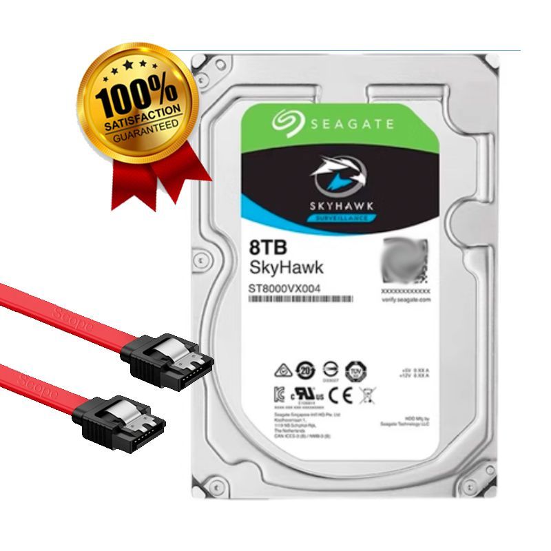 St8000vx004. St8000vx009. Жесткий диск HDD 8tb Seagate Skyhawk st8000vx004 3.5' SATA 6gb/s 256mb 7200rpm б/у.