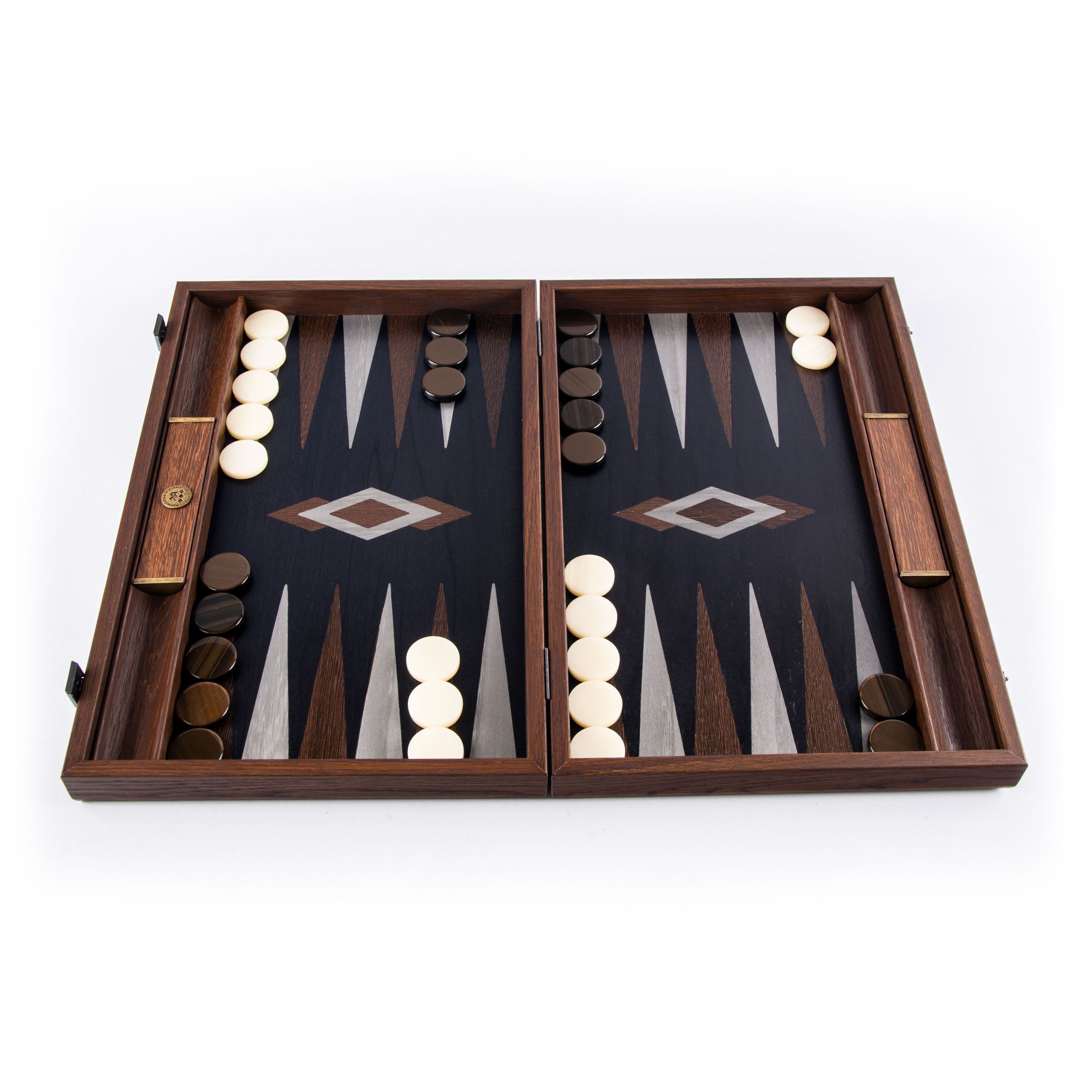 Нарды Manopoulos BACKGAMMON с боковыми стойками, отделка ископаемое дерево,  рисунок венге + дуб, ручная работа, 48x30 см - купить с доставкой по  выгодным ценам в интернет-магазине OZON (1100042353)