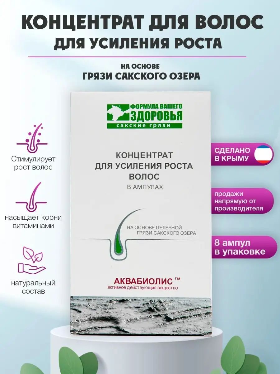 Концентрат для усиления роста волос в ампулах АКВАБИОЛИС