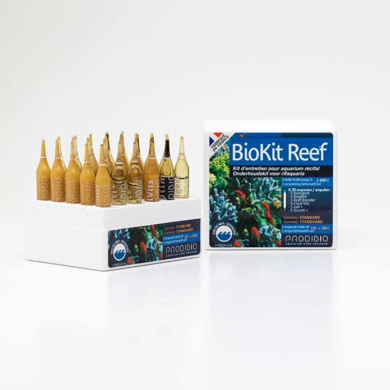 PRODIBIO BioKit Reef 30 флаконов BioDigest BIOPTIM IODI+ БУСТЕР 6 в 1 для программы ухода за морским аквариумом