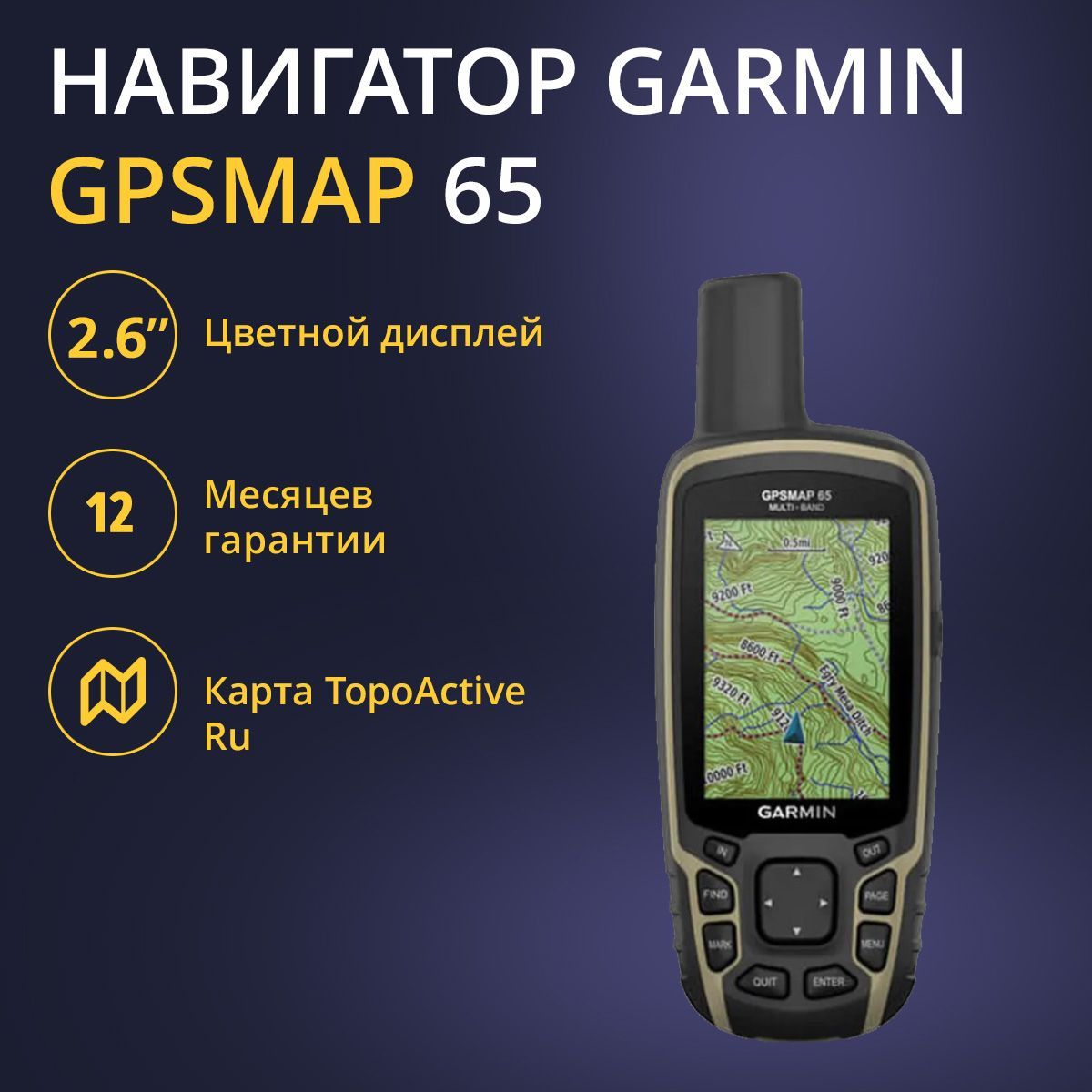 Навигатор Garmin GPSMAP 65 EU(010-02451-01)