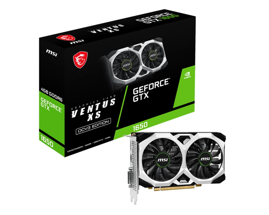 MSIВидеокартаGeForceGTX1650D6VENTUSXSOCV34ГБ(GTX1650D6VENTUSXSOCV3).Уцененныйтовар