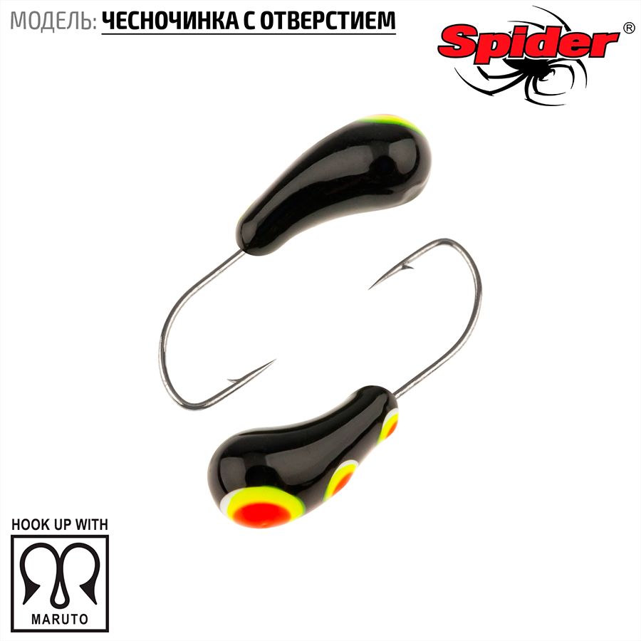 Мормышка W Spider Чесночинка с отверст. краш. 4,0 мм 1,15 гр. 12