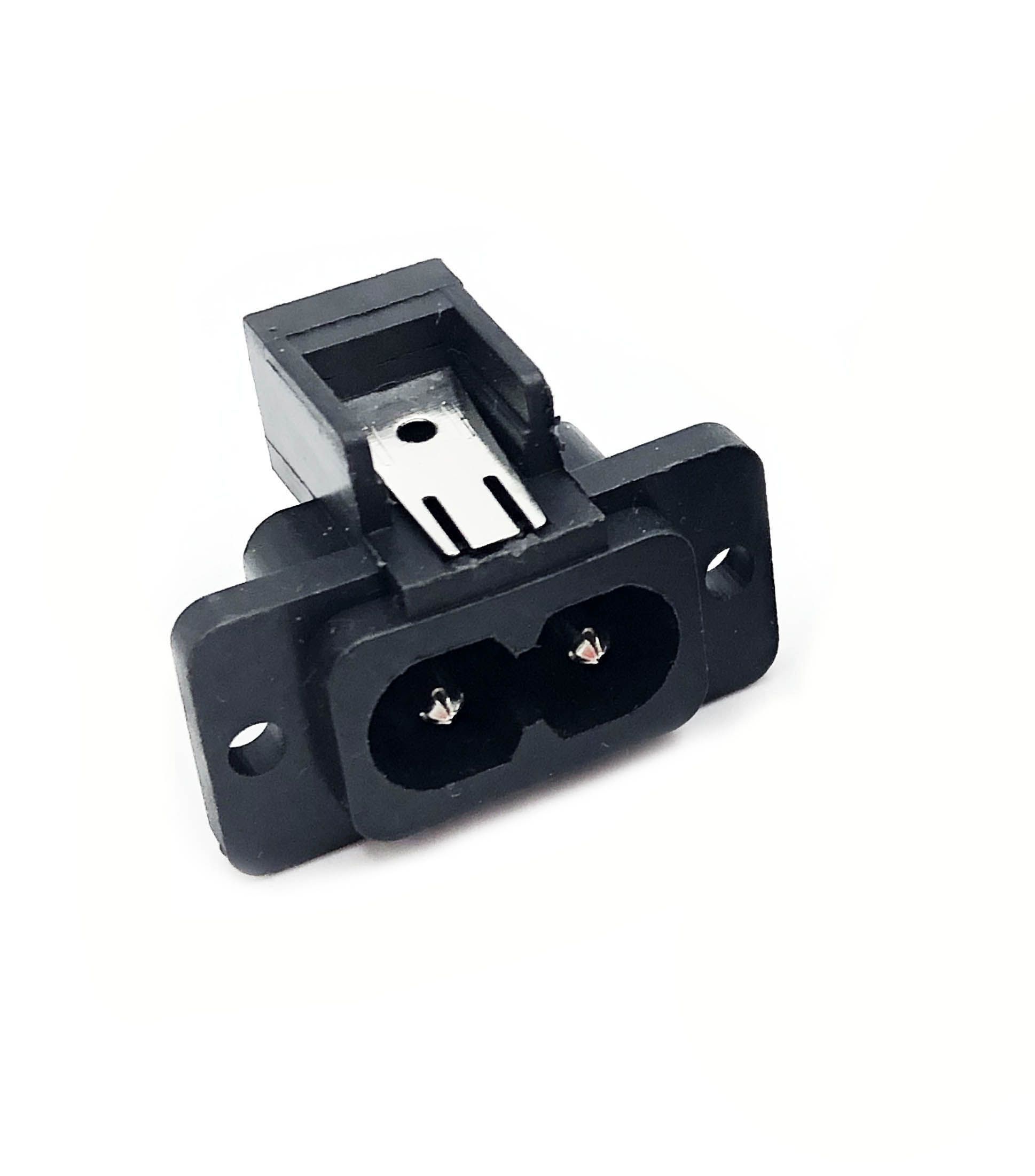 разъем питания ac 2 pin гнездо на корпус (ch1-0458). гнездо сетевое "8" пластик на кабель разборное. коннектор для сетевого порта модель lw-kj28-c6auwh. сетевое гнездо на шнур rexant 11-0004. разъемы питания 220в с13.