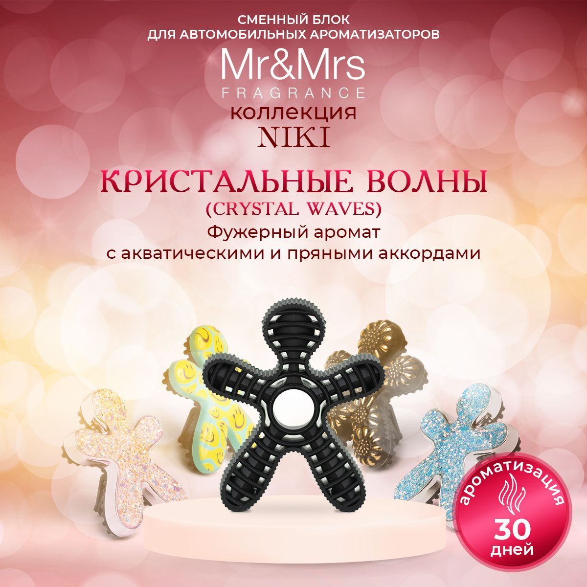 Сменный блок для ароматизатора Mr&Mrs Fragrance NIKI Crystal  Waves/Кристальные Волны - купить с доставкой по выгодным ценам в  интернет-магазине OZON (1151312193)