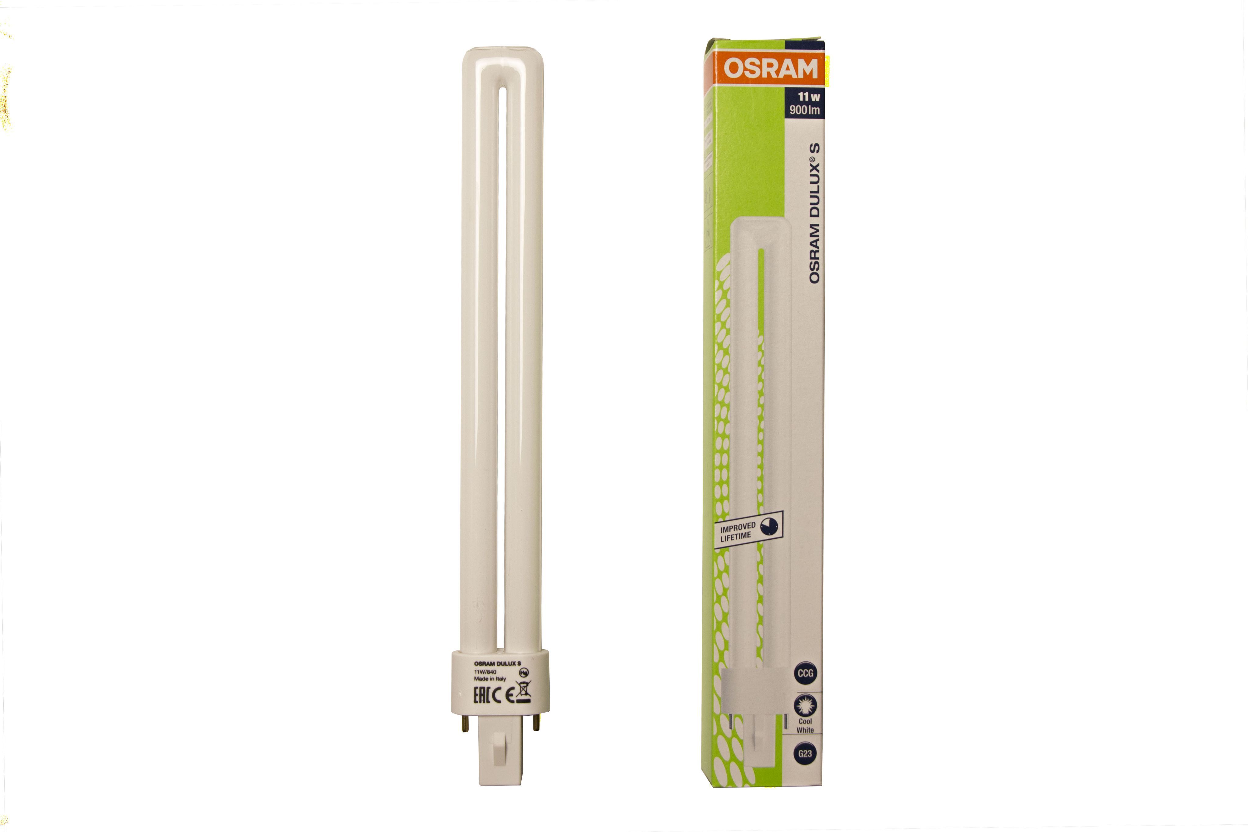 OSRAM DULUX S 11 W/840 G23 лампа компактная люминесцентная 11W 900Lm холодный белый