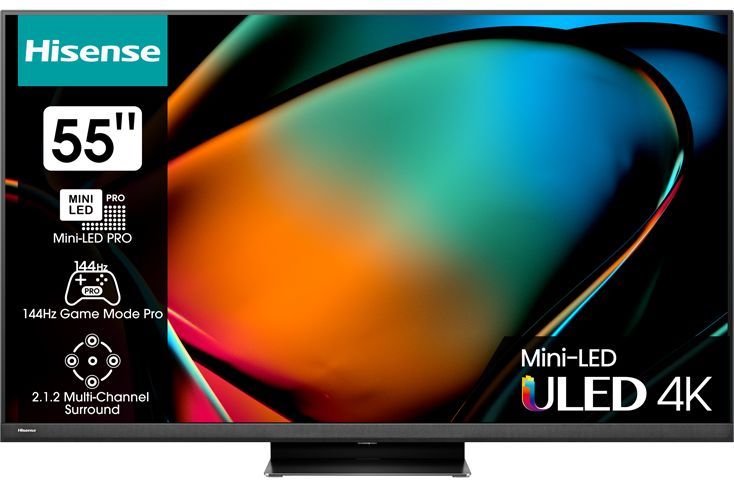 HisenseТелевизор55U8KQ55"4KUHD,черный