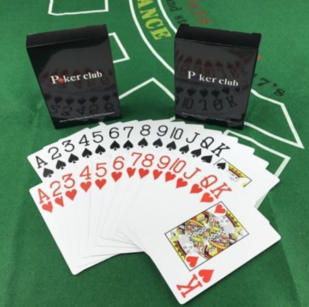 Пластиковые игральные карты Poker Club, 54 штуки ,2 колоды, для покера, высокое 