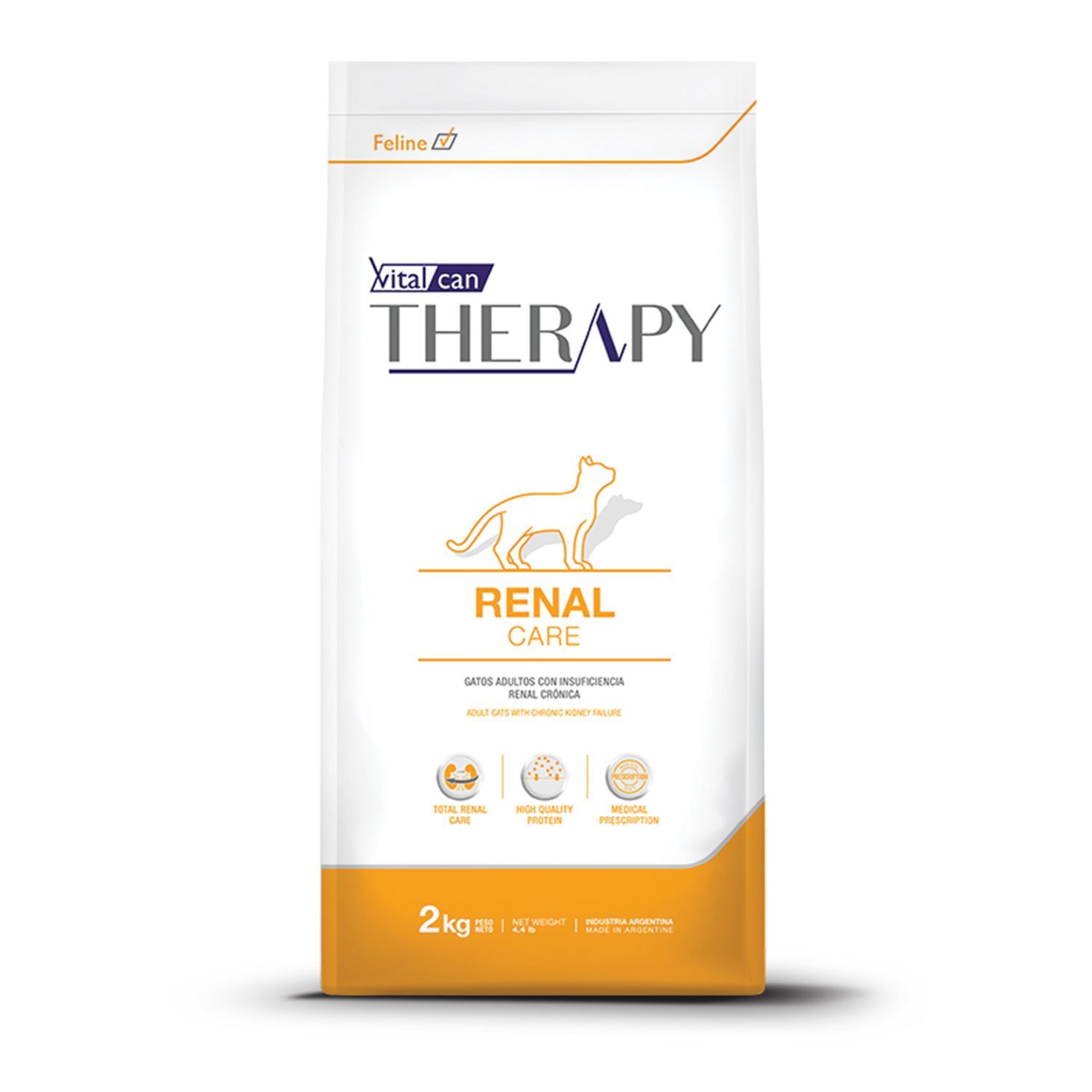 Сухой корм для кошек Vitalcan Therapy Feline Renal Care, при почечной недостаточности, лечебный, 2 кг