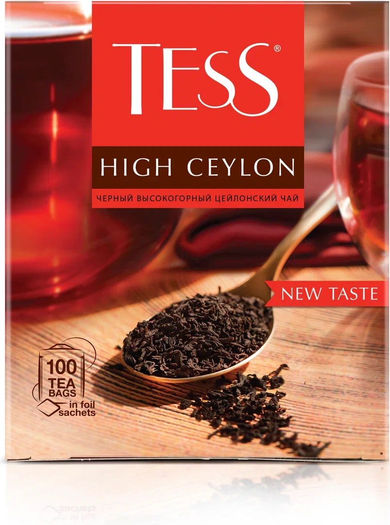Чай в пакетиках черный Tess High Ceylon, 100 шт - купить с доставкой по ...