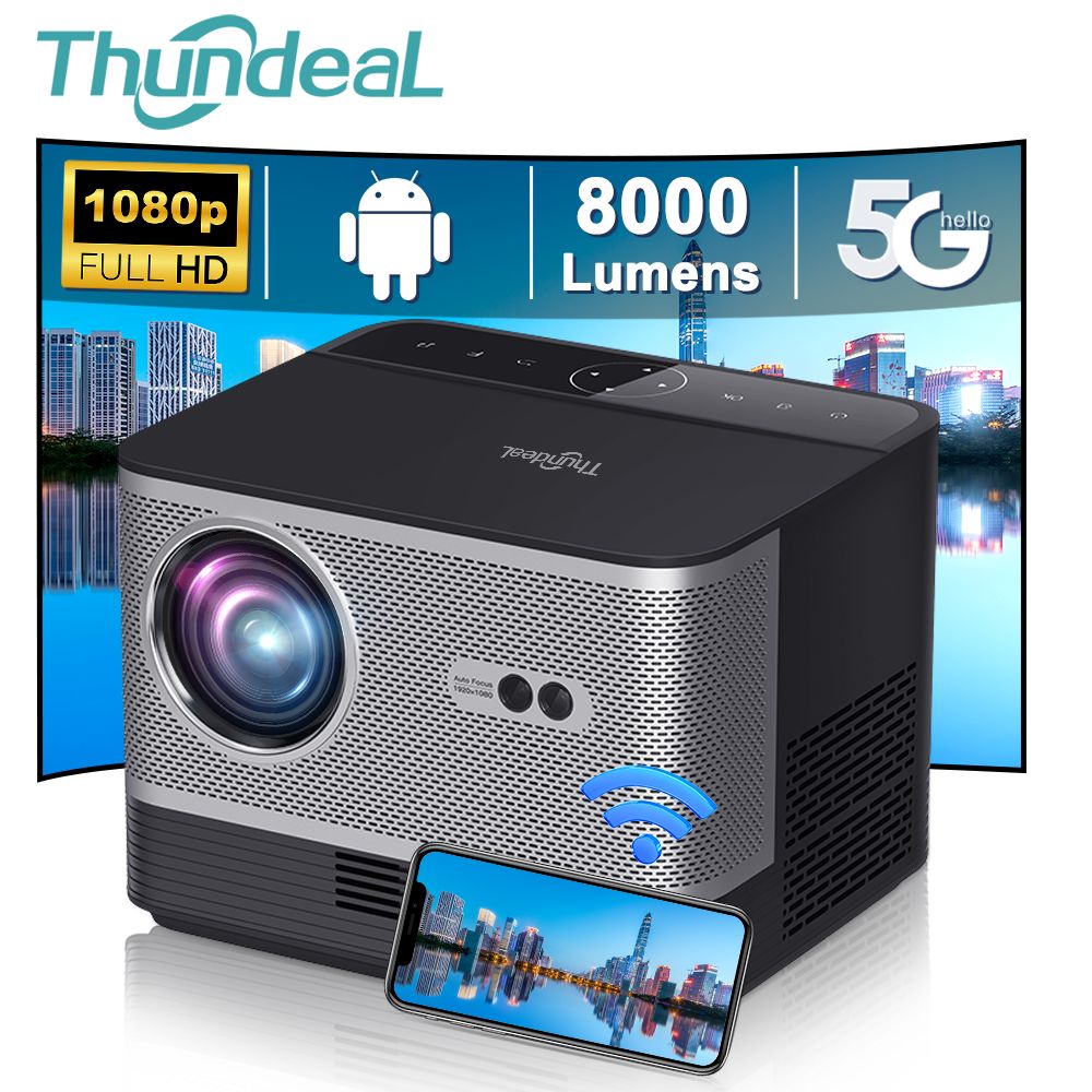 Проектор ThundeaL TDA5 1080P FHD Android WiFi проектор Мини Портативный ...