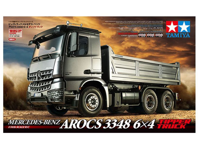 56357 Tamiya Радиоуправляемый грузовик Mercedes-Benz 3348 6x4 Tipper Truck (1:14)