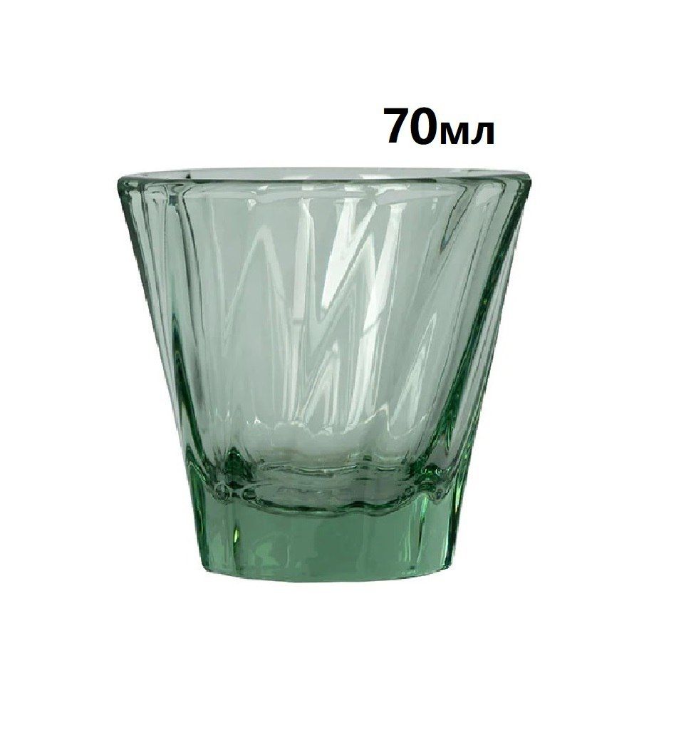 Стакан Loveramics Urban Glass 70ml Twisted Espresso Glass, цвет зелёный