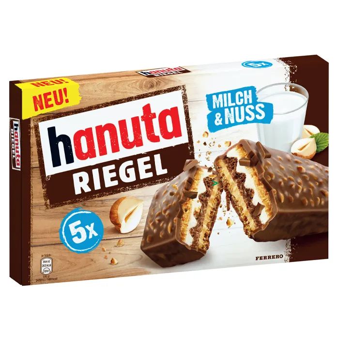 Вафельные батончики Ferrero Hanuta Riegel (Германия), 172,5 г