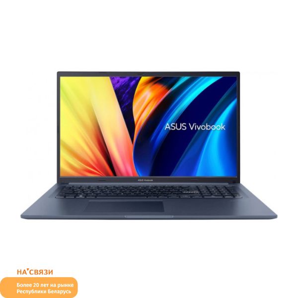 ASUSVivoBook17X1702ZA-BX159Ноутбук17.3",IntelCorei7-11390H,RAM16ГБ,SSD,Безсистемы,синий