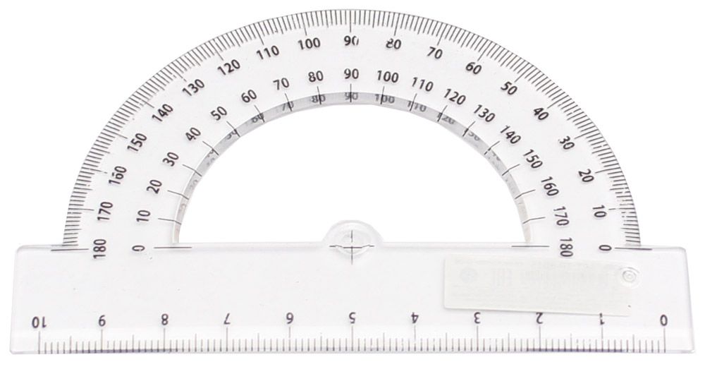 Транспортир прозрачный, 10 см., 20 штук