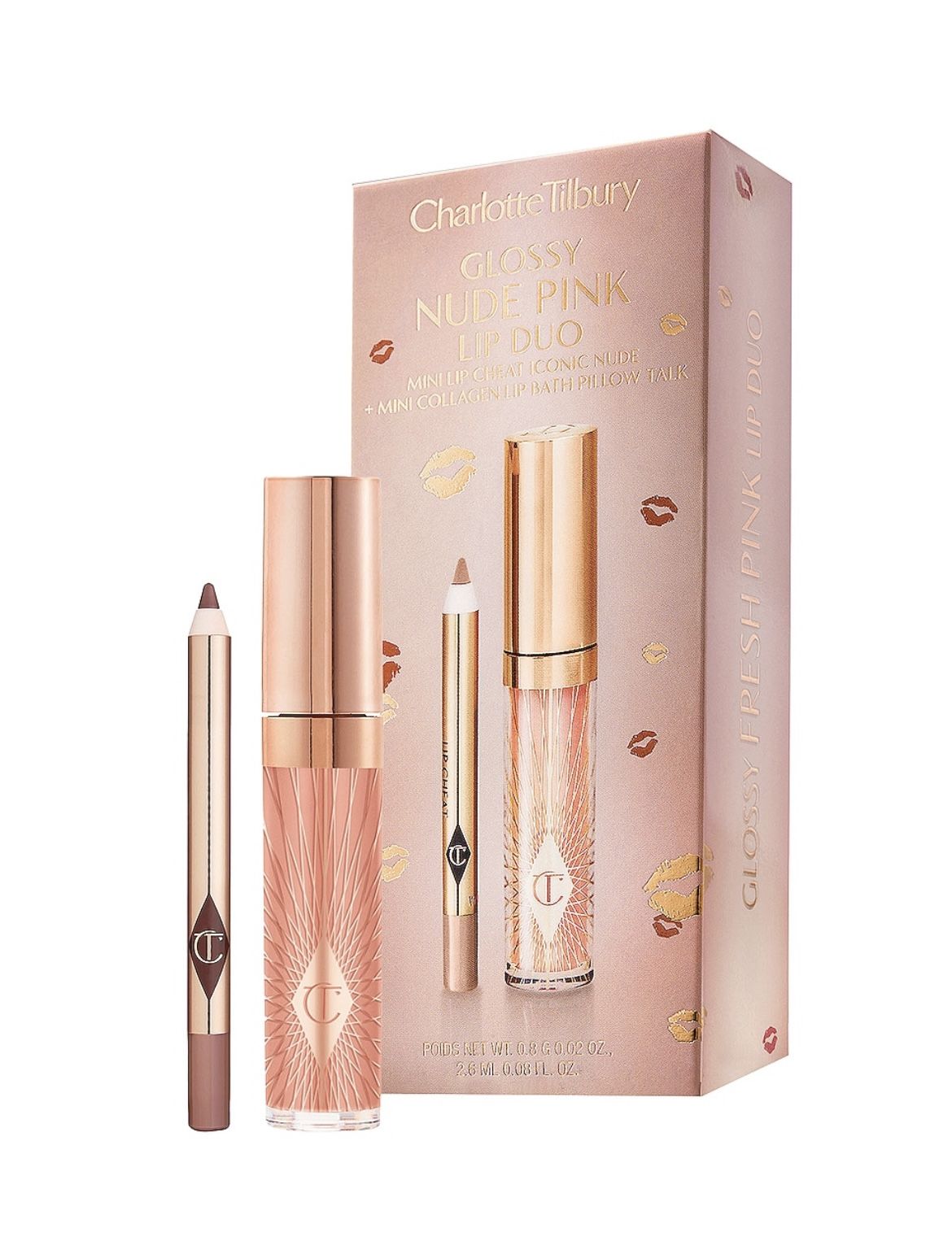 Набор для макияжа губ CHARLOTTE TILBURY Glossy Lip Duo оттенок Nude Pink