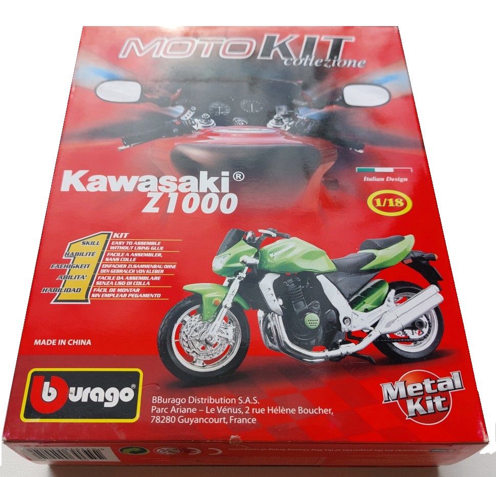 МодельмотоциклаKawasakiZ1000сборная1:18Bburago18-55005