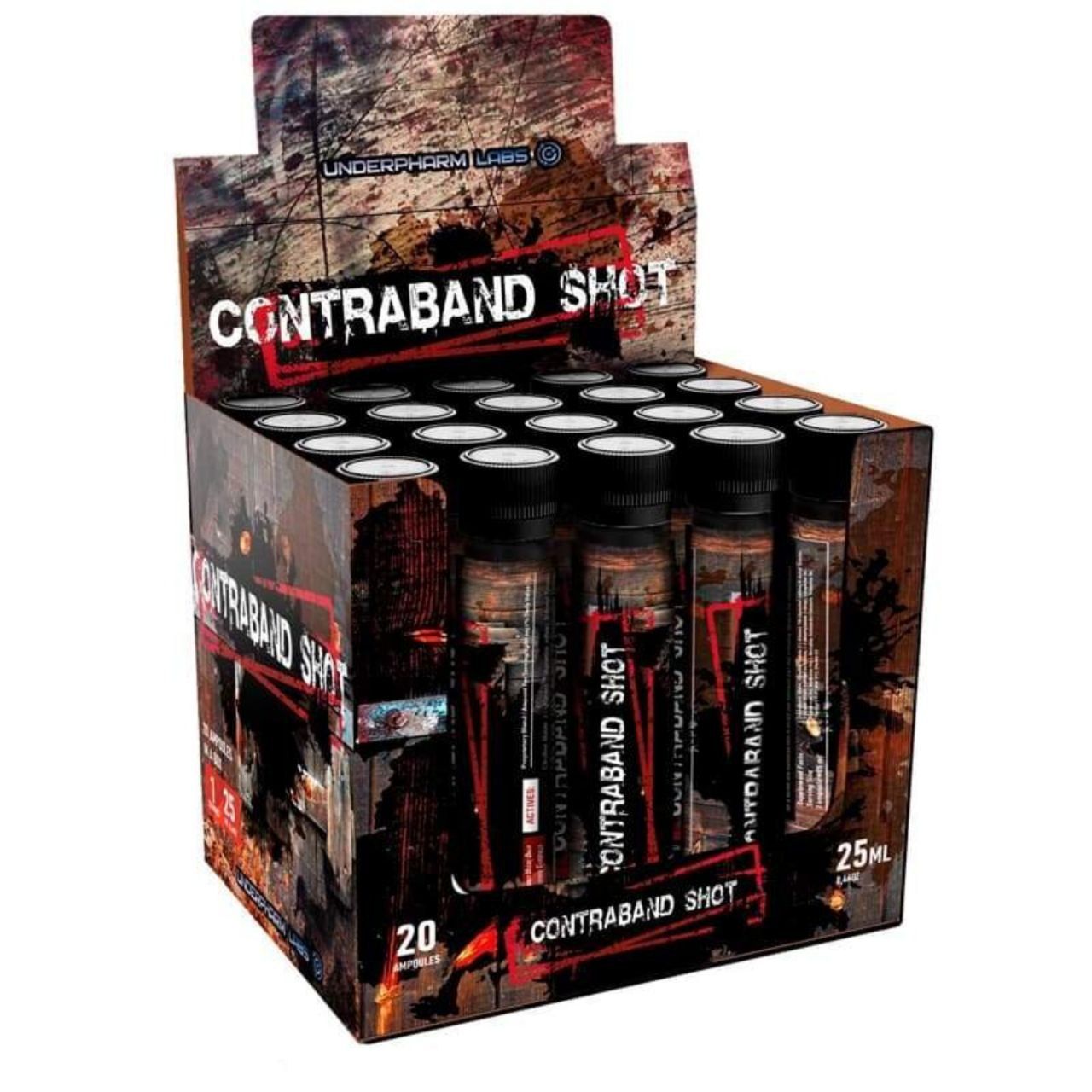 Предтренировочный комплекс CONTRABAND SHOT (UNDERPHARM LABS), 20 shot х 25ml