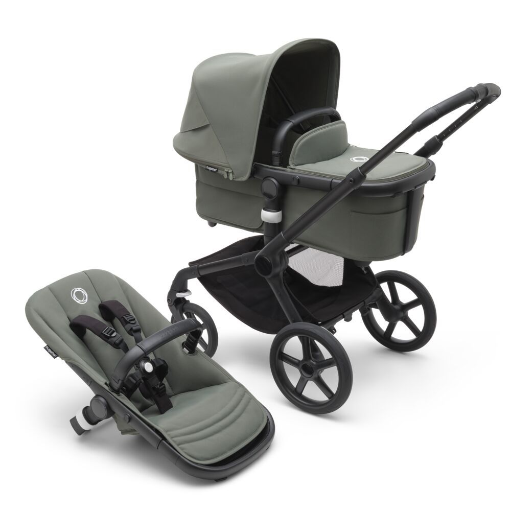 Bugaboo Fox5 коляска 2 в 1 Black/ Forest Green/ Forest Green complete