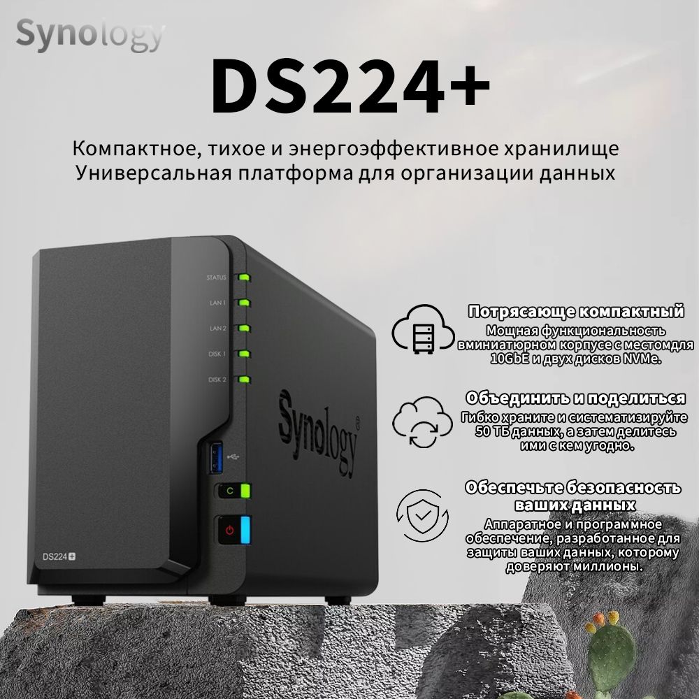 Сетевое хранилище SYNOLOGY 101060119 - купить по выгодной цене в  интернет-магазине OZON (1239460344)