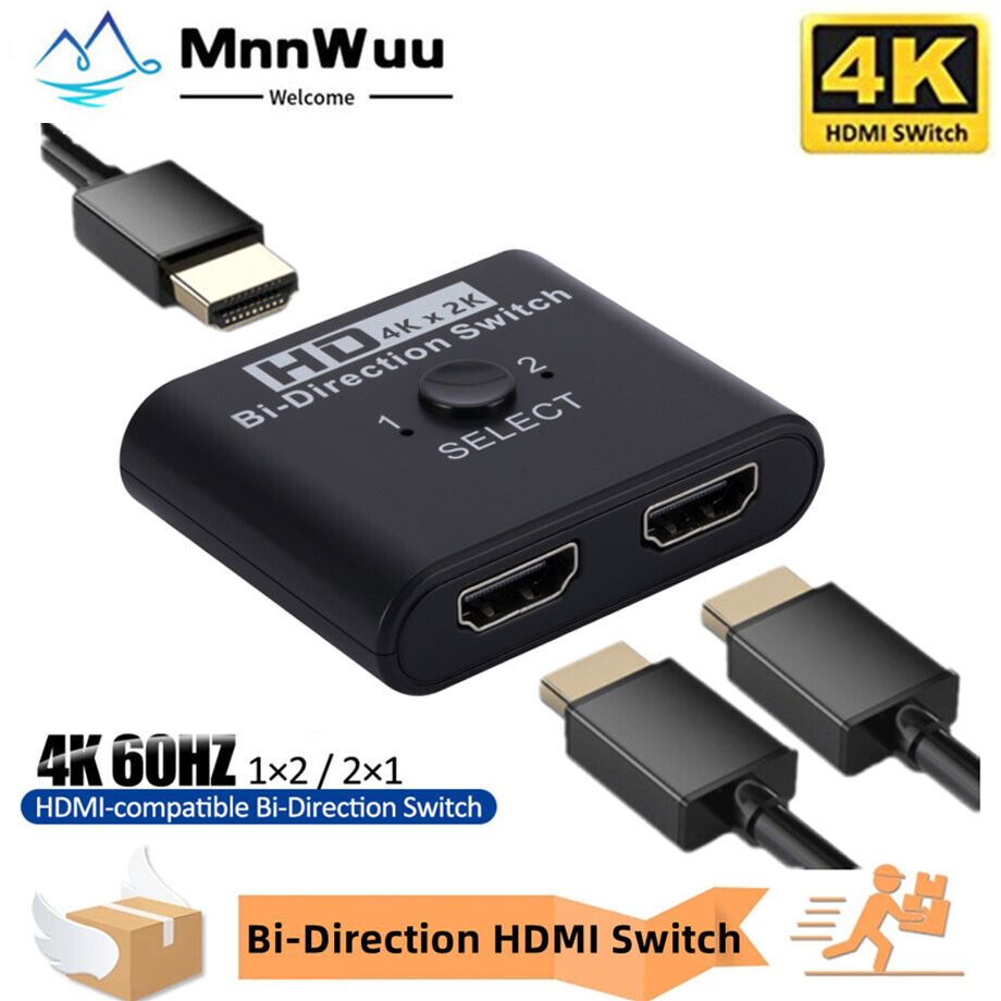 Разветвитель HDMI (сплиттер) Ugreen CM217 на 2 входа/выхода 4K 1x2/2x1 4K