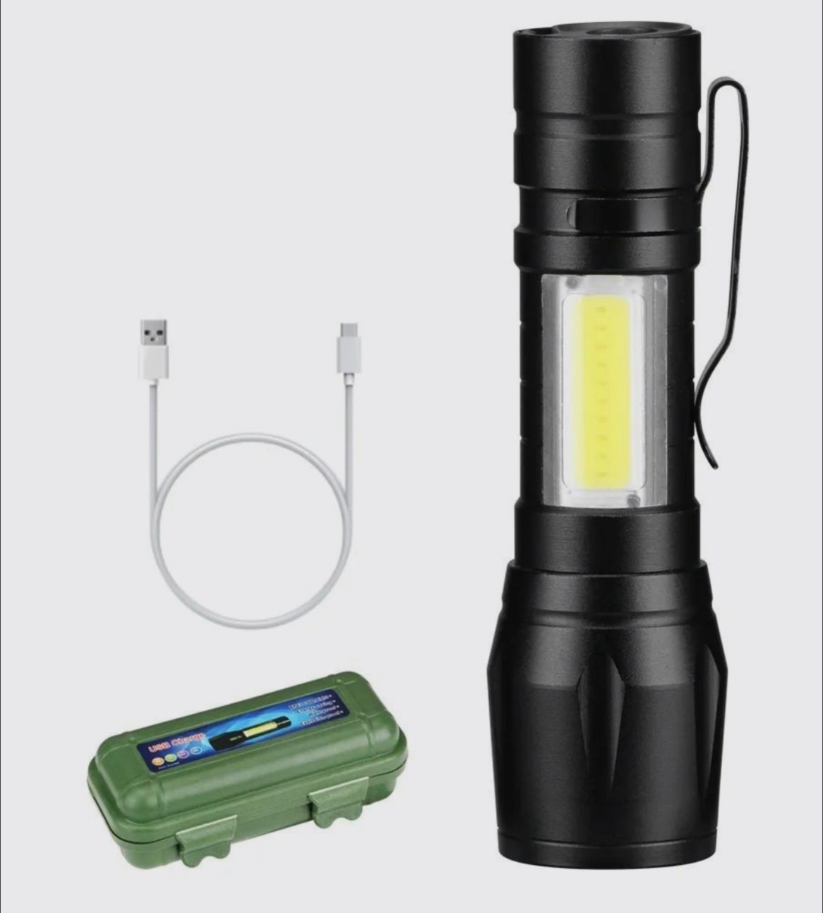 Светодиодный фонарь usb180l. Юсб фонарик COB +XPE Police. Фонарь аккумуляторный Flashlight (1*18650).