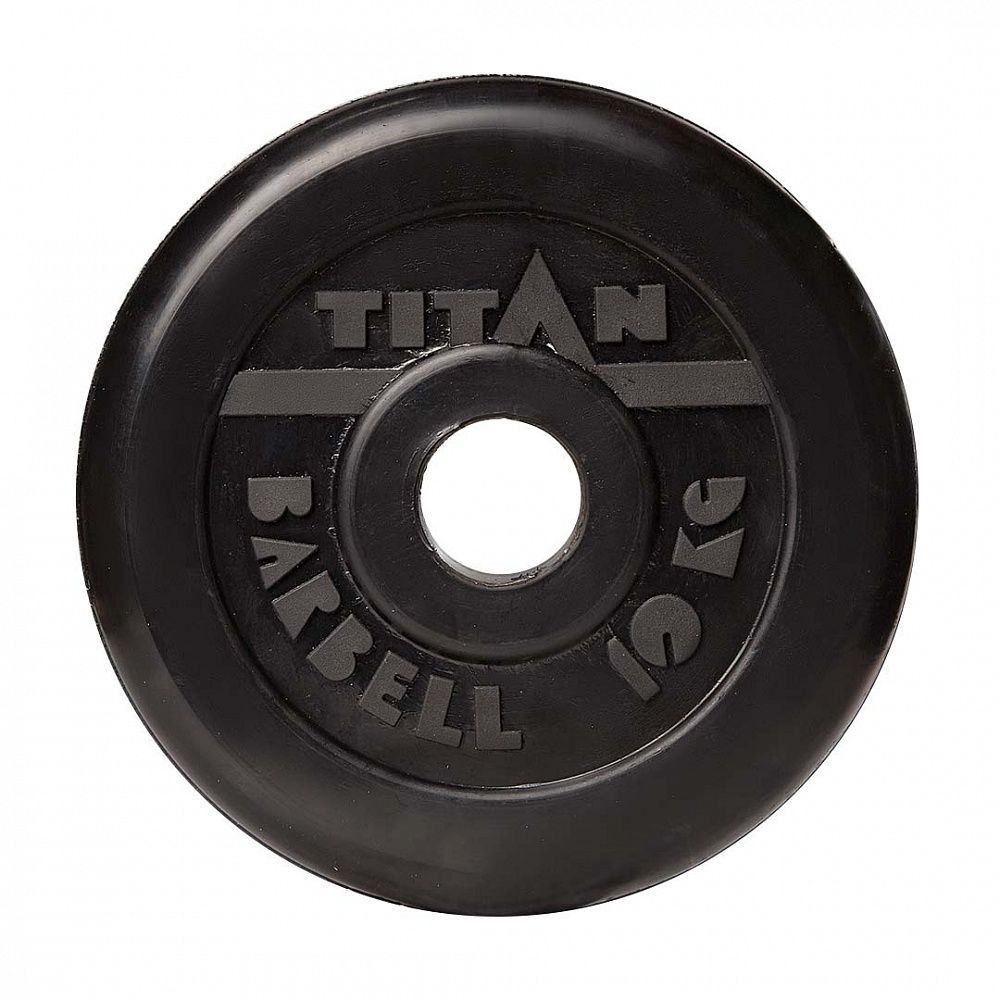 Блин диск обрезиненный TITAN Barbell 10 кг d51 для штанги и гантелей