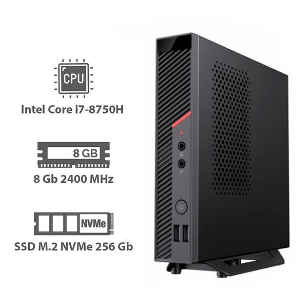 Мини-ПКRedLine(IntelCorei7-8750H,RAM8ГБ,SSD256ГБ,HDD1000ГБ,IntelHDGraphics630,Windows10Pro),черный