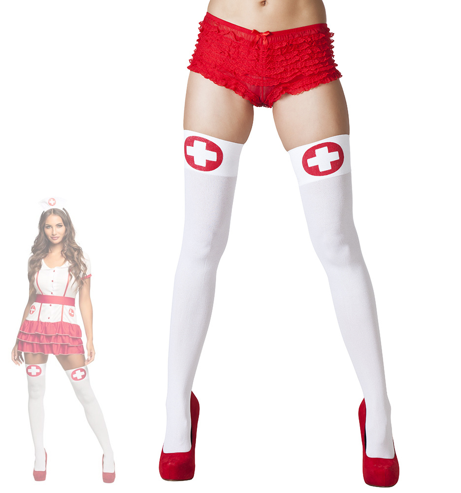 Карнавальный костюм медсестры - чулки #1