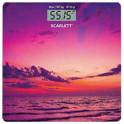 Напольные весы Scarlett SC-BS33E024, закат, фиолетовый #1