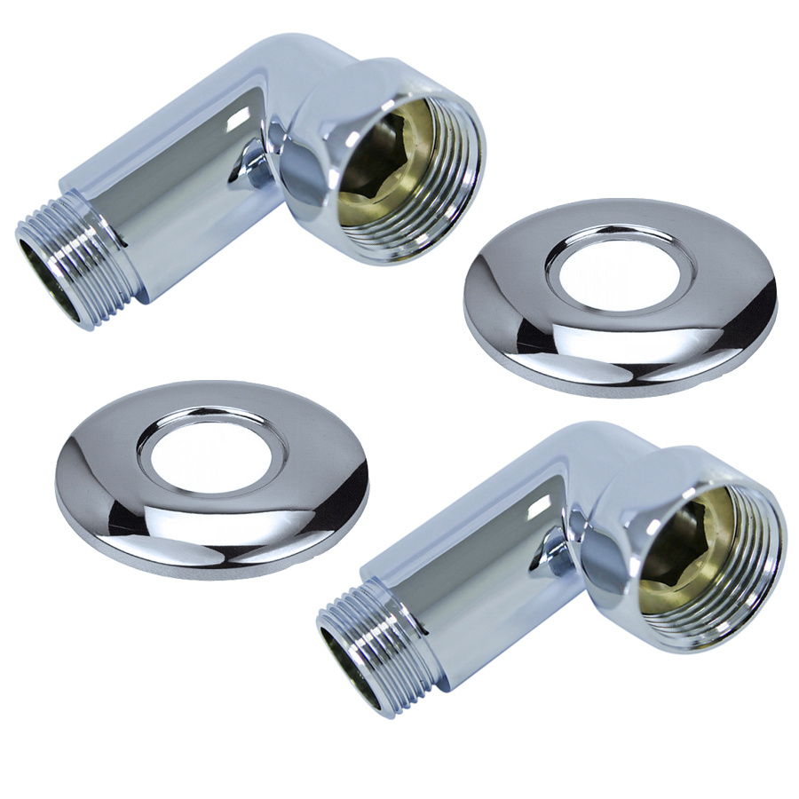 Уголок для подключения полотенцесушителя гайка/штуцер 1\"х1\" (пара), LUX ...