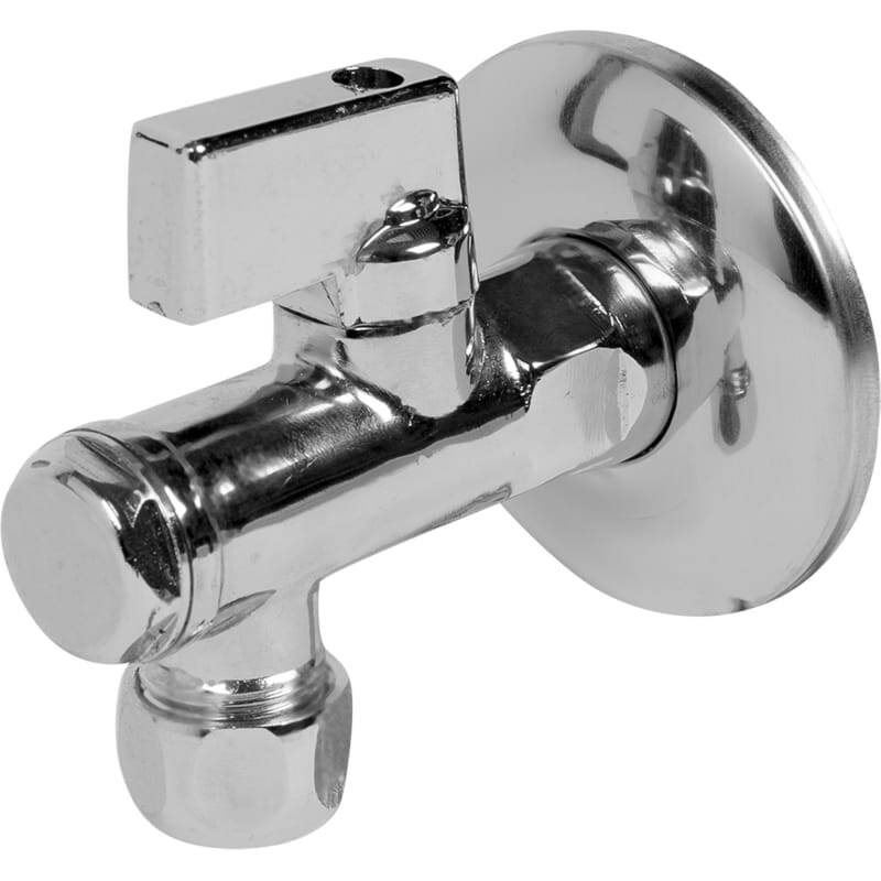 Кран угловой для подключения смесителя 1/2\"х3/8\", хромированный ...