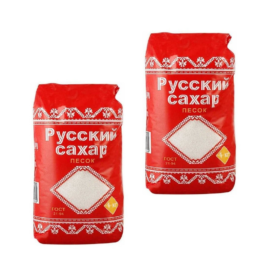 Русский сахар песок 1 кг, в упаковке 2 штуки — купить в интернет ...