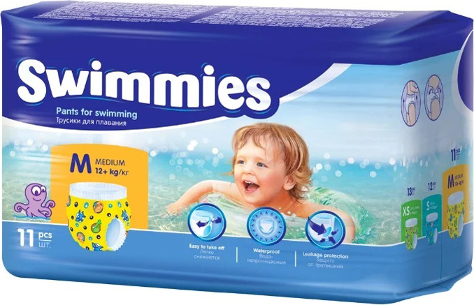 Детские трусики для плавания Swimmies Medium 12+ кг 11 шт #1