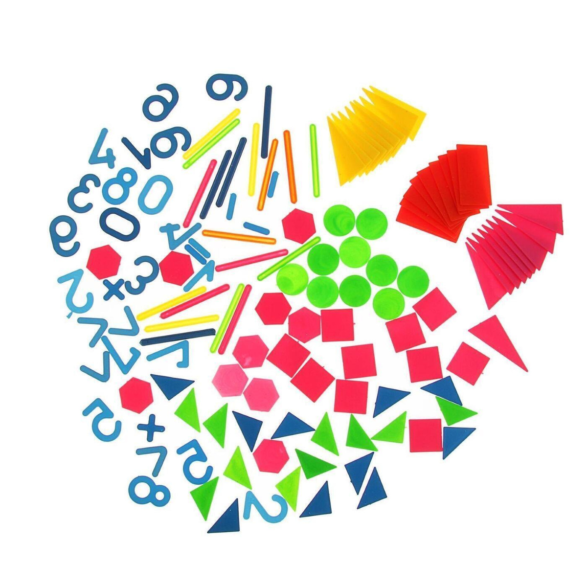 Касса цифр счетных материалов Учимся считать, 132 предмета, синий ...