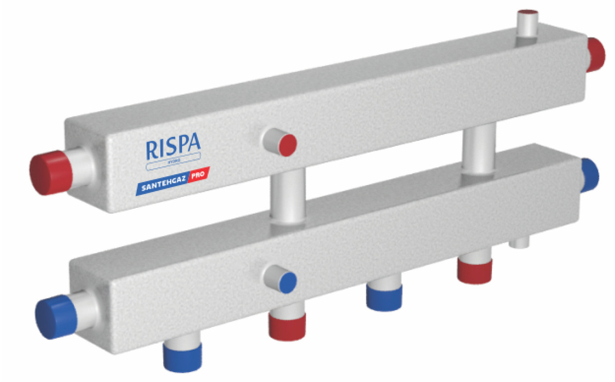 Коллектор модульного типа RISPA, горизонтальный 60-3ВН сталь с 2-мя ...