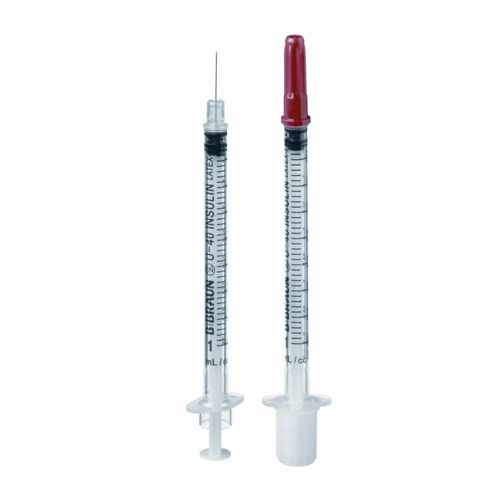 Шприц инсулиновый 1мл U40, интегрированная игла 30G (0,3x12), 3-х комп ...