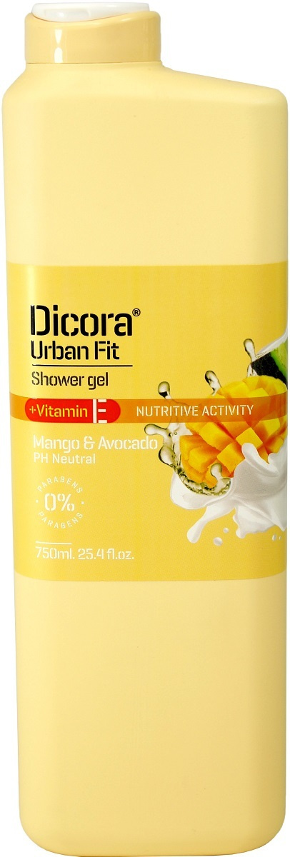 DICORA URBAN FIT Гель для душа 750мл Витамин Е Манго и масло авокадо  #1
