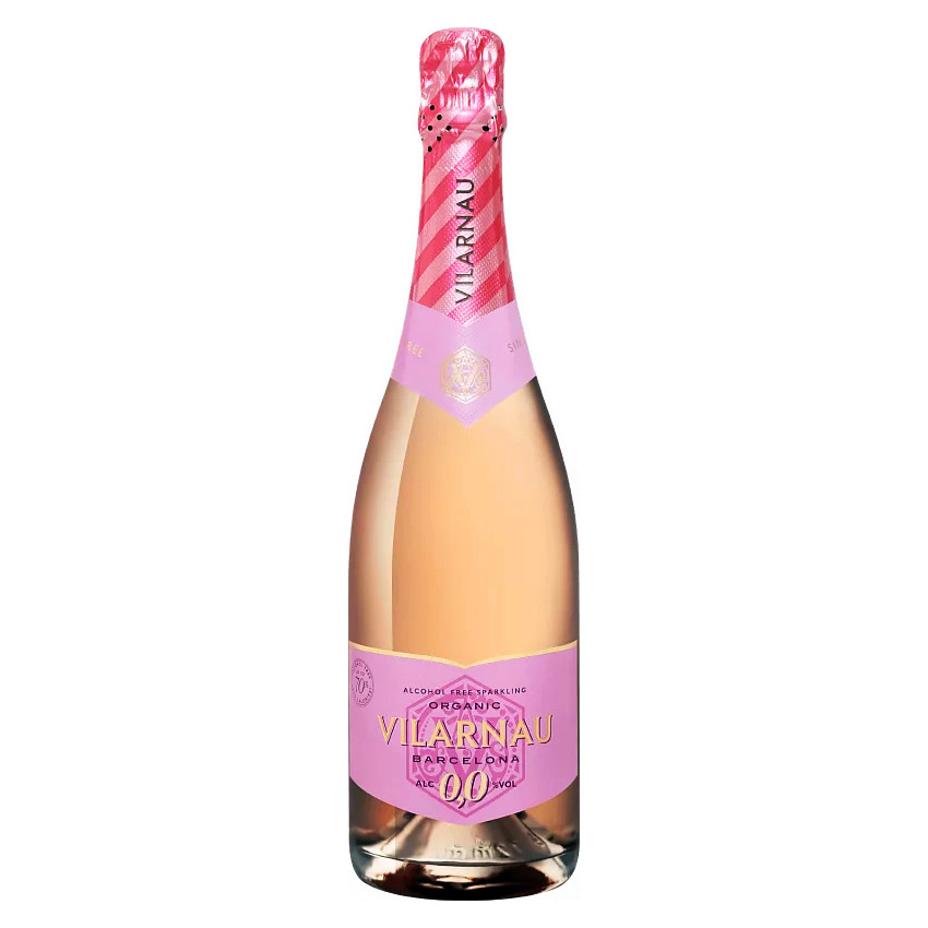 Безалкогольное вино игристое розовое полусухое Vilarnau Rose, Испания ...