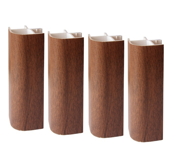 Соединение цоколя 90 градусов (внешнее) 100 мм, пластик, Орех темный, 4 ...