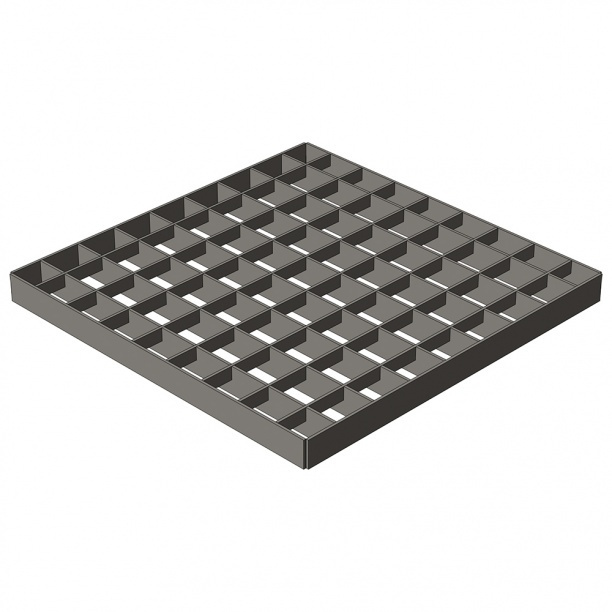 Решетка стальная ячеистая для дождеприемника EuroPartner 300х300 мм кл ...